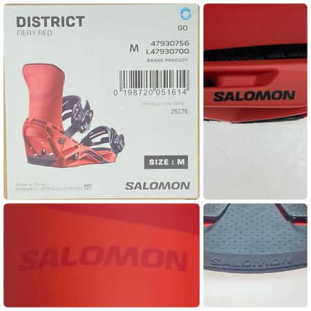  SALOMON サロモン ビンディング SIZE M レッド 開封品(S) DISTRICT 47930756 レッド