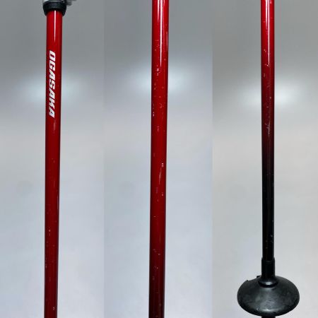  OGASAKA オガサカ ストック 95-120cm 程度B レッド×ブルー