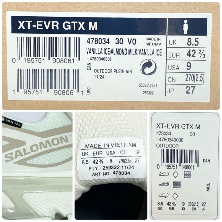  SALOMON サロモン ランニングシューズ 程度B SIZE 27cm ベージュ 478034