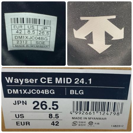  DESCENTE デサント レインシューズ SIZE 26.5cm 程度B DM1XJC04BG ブラック