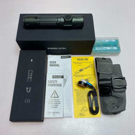 OLIGHT LEDフラッシュライト 箱イタミ有 程度A マグネットケーブル・充電池2個・ケース・外箱付 WARRIOR ULTRA