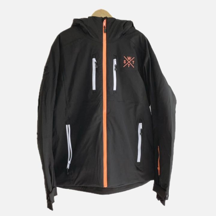 【年末SALE!!12/31まで】スノーボードジャケット ※別売ビブ有 WATTS スノーボードウェア(ジャケット) SIZE XL 1XBLOW 程度B ブラック