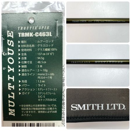  SMITH LTD スミス(釣具) トラウトロッド トラウティンスピンマルチユース TRMK-C463L 程度B