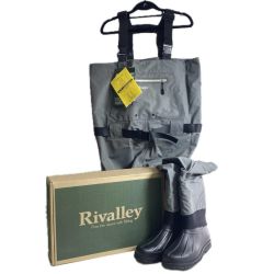 §§ Rivalley リバレイ RV3Dチェストハイウェーダー L/26.5 グレー 5353 程度B RV3D Bランク