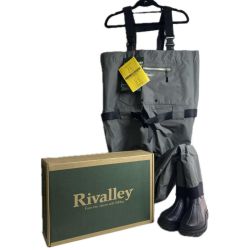 §§ Rivalley リバレイ RV 3D チェストハイウェーダー M/25.5 グレー 5353 程度B Bランク