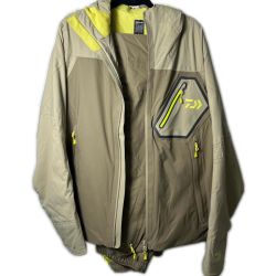§§ DAIWA ダイワ フィッシングウェア 上下セット パーテックスシールドフルキャストウインタースーツ SIZE L DW-2003 カーキ Cランク