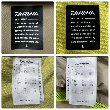  DAIWA ダイワ フィッシングウェア 上下セット パーテックスシールドフルキャストウインタースーツ SIZE L DW-2003 カーキ