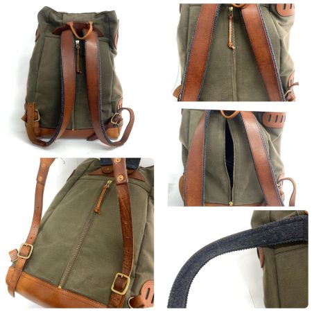  Vasco Equipment ナイロンクロスレザーオールドバックパック  VSE-203 オリーブ