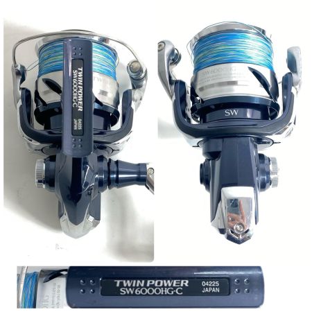  SHIMANO シマノ スピニングリール 21ツインパワー SW6000HG キズ有 本体のみ 程度C  04225