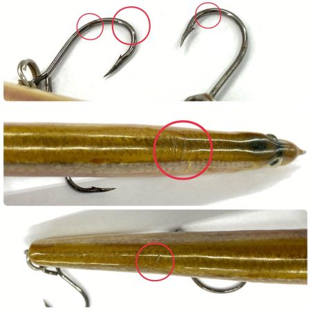   魚皮ルアー 3フック ペンシル 9g 程度B