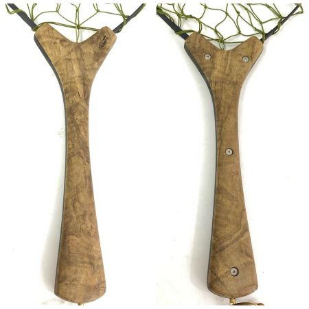  Albero アルベロ ランディングネット スプリングネット ロング レザーケース付 グリーン 程度B