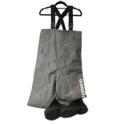 §§ SHIMANO シマノ ハイパーウェーダー チェストハイ カットフェルトソール SIZE S 水漏れ未チェック FF-052T スモールグレー Cランク