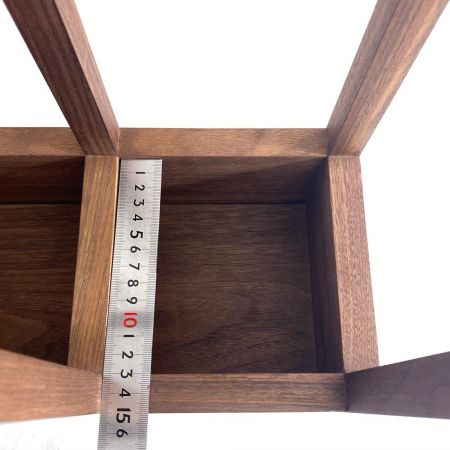  Casket ロッドスタンド ウッドスタンド ウオルナット4連 程度B