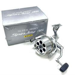 §§ SHIMANO シマノ スピニングリール 14 スーパーエアロ スピンジョイ35 標準仕様 箱・スプール付 Aランク