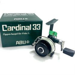 §§ Abu Garcia アブガルシア スピニングリール カーディナル33 復刻版 箱・リール袋・替えスプール・説明書付 Aランク