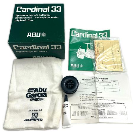  Abu Garcia アブガルシア スピニングリール カーディナル33 復刻版 箱・リール袋・替えスプール・説明書付