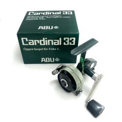 §§ Abu Garcia アブガルシア スピニングリール カーディナル33 復刻版 箱・リール袋・替えスプール・説明書付 Aランク