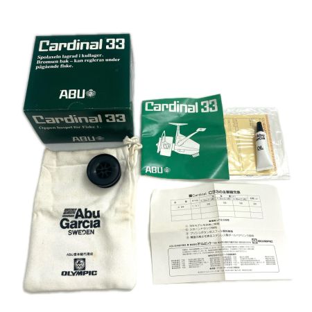 Abu Garcia アブガルシア スピニングリール カーディナル33 復刻版 箱・リール袋・替えスプール・説明書付
