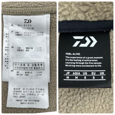  DAIWA ダイワ フィッシングウェア レトロフリースジャケット 防寒 SIZE M DJ-3123 カーキ×ブラック