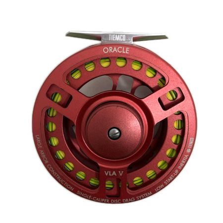 TIEMCO ティムコ フライリール TIEMCO オラクル VLA Ⅳ キズ有 ポーチ付 レッド