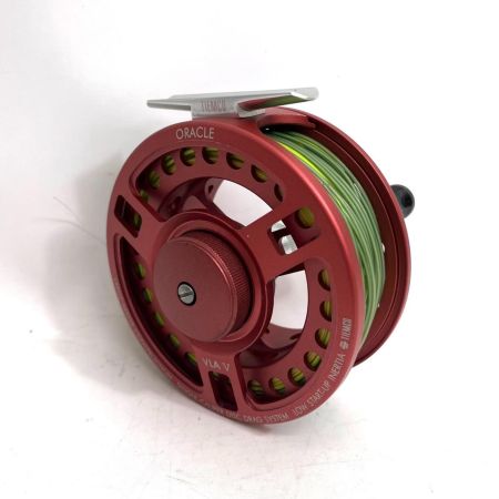 TIEMCO ティムコ フライリール TIEMCO オラクル VLA Ⅳ キズ有 ポーチ付 レッド