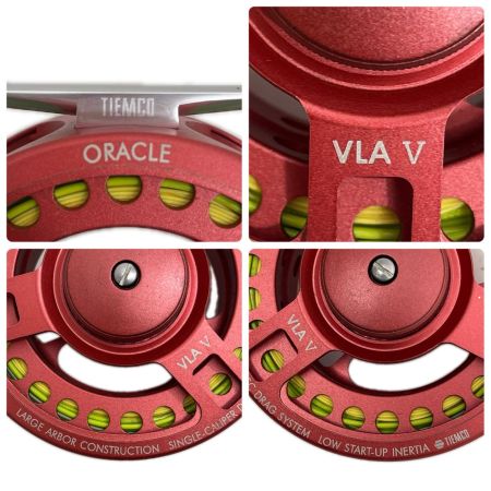 TIEMCO ティムコ フライリール TIEMCO オラクル VLA Ⅳ キズ有 ポーチ付 レッド