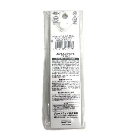 DAIWA ダイワ ルアー メタルジグ ソルティガ TGベイト 180g 105mｍ 07451791 フラッシュリアルイワシ