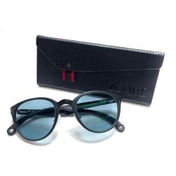 §§ zeque ゼクー 偏光サングラス ケース付き 程度B JUNO ジュノ マットブラック x マスターブルー Bランク