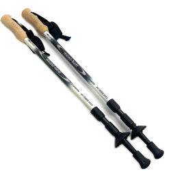 §§ mont･bell モンベル アウトドア 登山 トレッキングポール ホワイト/2本セット ALPINE CARBON POLE ANTI SHOCK Bランク