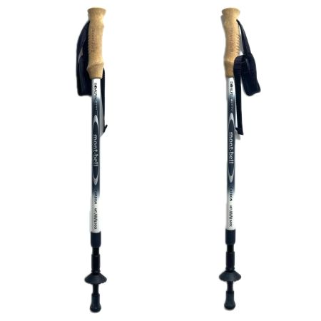  mont･bell モンベル アウトドア 登山 トレッキングポール ホワイト/2本セット ALPINE CARBON POLE ANTI SHOCK