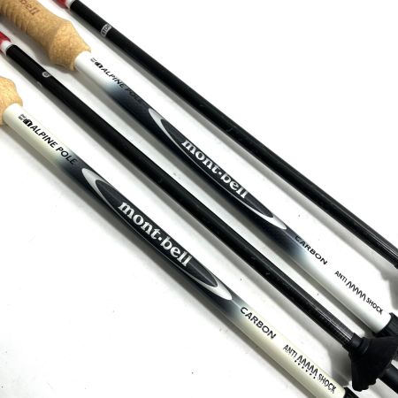  mont･bell モンベル アウトドア 登山 トレッキングポール ホワイト/2本セット ALPINE CARBON POLE ANTI SHOCK