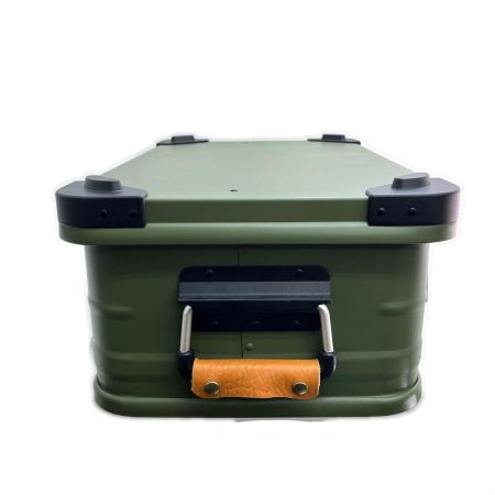  VENTLAX アウトドア雑貨 アルミコンテナ 25L ハンドルカバー付 ヒンジベルト PANDORA25