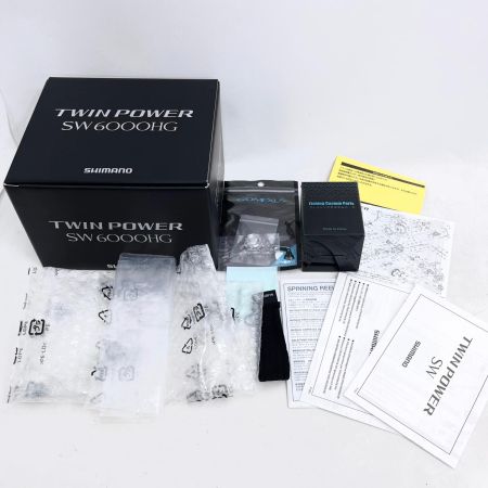 SHIMANO シマノ スピニングリール 21 ツインパワー SW6000HG ゴメクサスノブ/リールスタンド付 04225