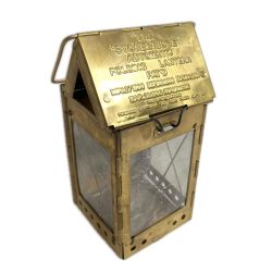 §§  アウトドア雑貨  ストーンブリッジ フォールディング キャンドルランタン 真鍮 天然雲母仕様 箱付き Cランク