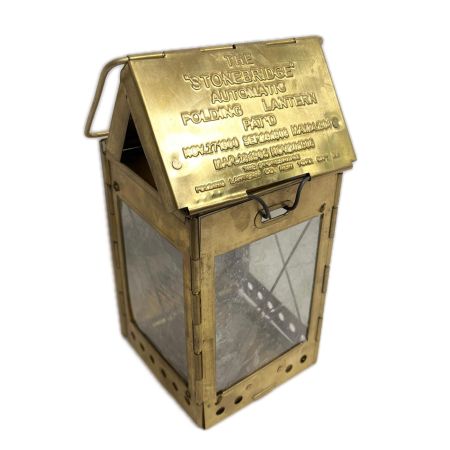   アウトドア雑貨  ストーンブリッジ フォールディング キャンドルランタン 真鍮 天然雲母仕様 箱付き