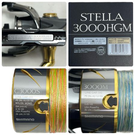 SHIMANO シマノ スピニングリール 14 ステラ 3000HGM 替えスプール付 03283