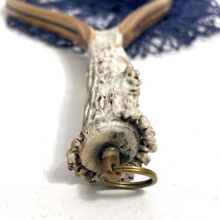 ハンドメイド ランディングネット タモ 鹿角 スタッグ 全長約40cm