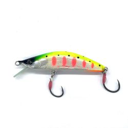 asmotech アスモテック ルアー ハンドメイドミノー misao 操 65S 蛍光山女魚 Bランク