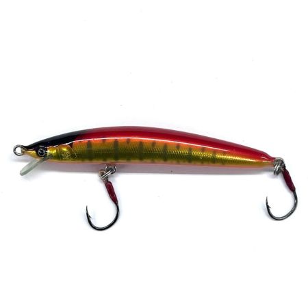 魚じゃらし工房 ルアー ハンドメイドミノー 80ｍｍ 5g レッド x ゴールド