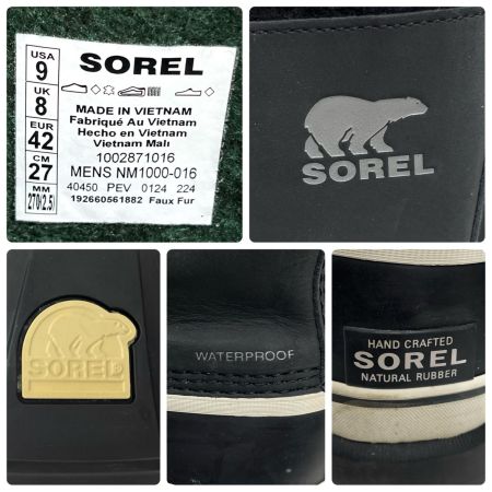 SOREL ソレル スノーブーツ メンズ カリブーウォータープルーフ SIZE 27cm NM1000-016 ブラック