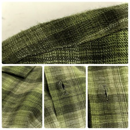 SIMMS シムス フィッシングシャツ コールドウェザー フリース裏地ネルシャツ SIZE M グリーン