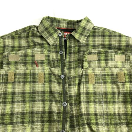 SIMMS シムス フィッシングシャツ コールドウェザー フリース裏地ネルシャツ SIZE M グリーン