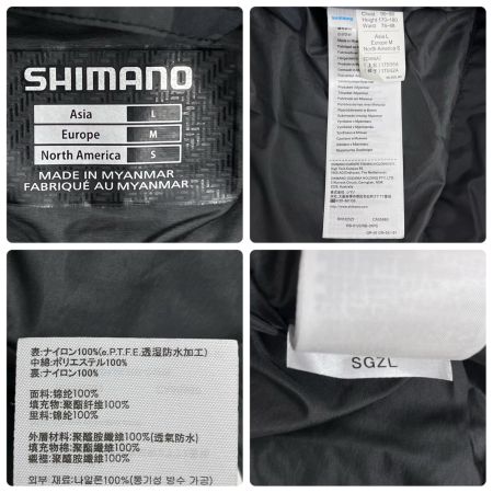 SHIMANO シマノ フィッシングジャケット GORE-TEX エクスプローラーウォームジャケット RB-01 ブラック