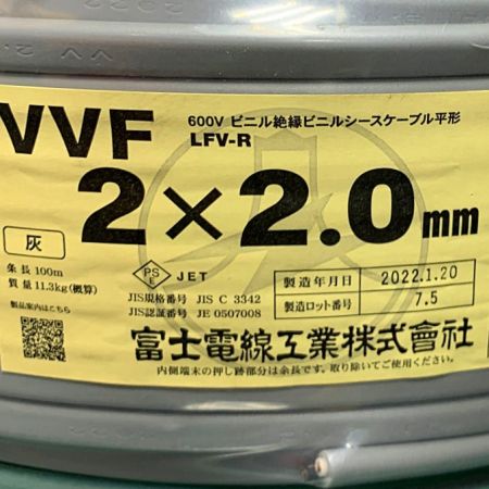  富士電線工業(FUJI ELECTRIC WIRE) VVFケーブル　2×2.0ｍｍ　100M 2×2.0