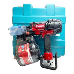 ♭♭ MAKITA マキタ 92ｍｍ　高圧エア釘打ち機　ケース付 AN934H レッド Bランク