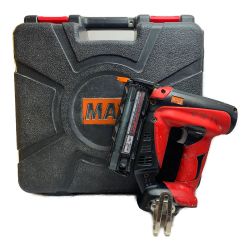 ♭♭ MAX マックス 充電式ピンネイラ　ケース、充電器付 TJ-35P1 レッド 14.4ｖ　バッテーリー無　記名あり Bランク