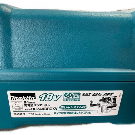  MAKITA マキタ 【未開封品】24ｍｍ充電式ハンマドリル　集塵システム付 HR244DRGX ブルー