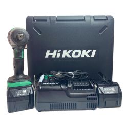 ♭♭ HiKOKI ハイコーキ コードレスインパクトレンチ　 WR36DC 2XP グリーン 充電器・充電池2個・ケース付  Cランク
