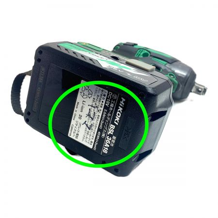  HiKOKI ハイコーキ コードレスインパクトレンチ　 WR36DC 2XP グリーン 充電器・充電池2個・ケース付 
