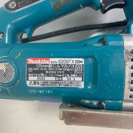  MAKITA マキタ 125mm防じんマルノコ　本体のみ コード式 5205FX ブルー 2004年製
